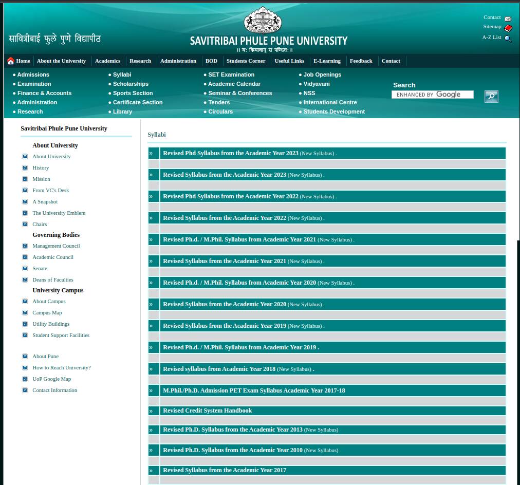 phd entrance exam 2022 pune university syllabus